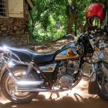 Fancy bike on the cave